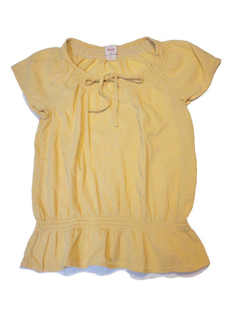 Massimo Yellow Peasant Top